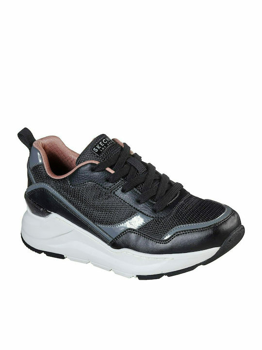 Skechers Rovina Clean Sheen Γυναικεία Sneakers Μαύρα