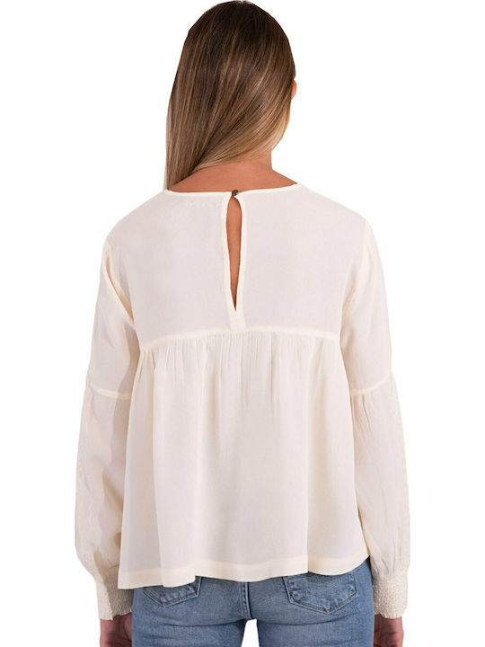 Superdry Bohemian Summer Tunic Long Sleeve Off White