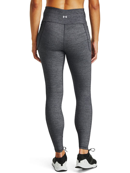 Under Armour Meridian Women's Long Training Legging High Waisted Metallic Silver