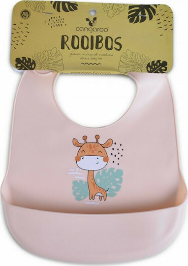 Cangaroo Rooibos Waterproof Лигавник Силикон с бутон & Джоб Розов за 4 за електронен магазин в категорията "Гризалки и облекчение при изрязване на зъби" 108726