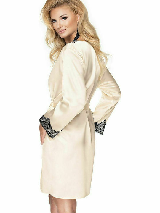 Irall Women's Satin Robe Beige Juniper 137837