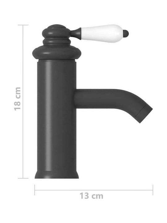 vidaXL Mixing Sink Faucet Retro Gray