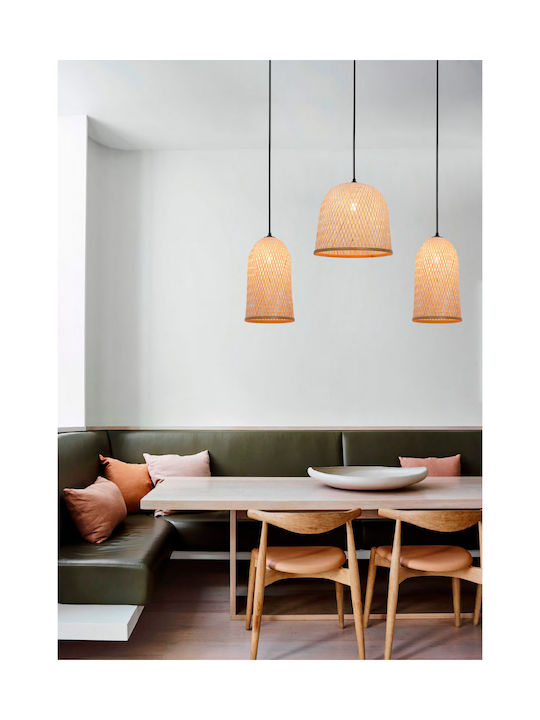 Viokef Casper Pendant Light Suspension for Socket E27 Brown