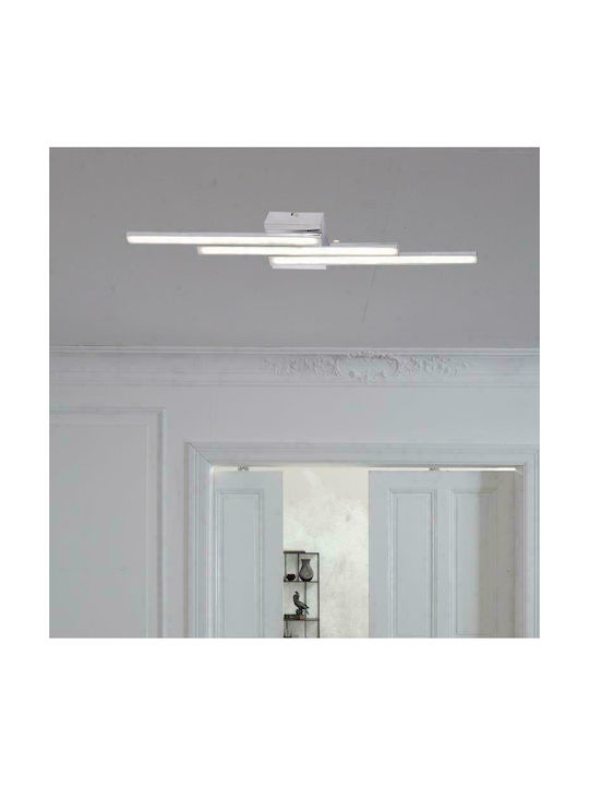 Fischer Honsel Modern Metal Ceiling Light with Integrated LED 70pcs Silver