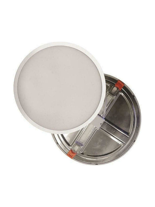 Eurolamp Round Recessed LED Panel 8W with Natural White Light