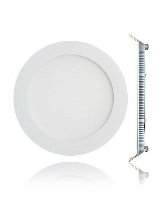Atman Rund Vertieft LED Panel 20W mit Natürliches Weiß Licht 4000K