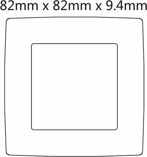 Aca Prime Schalterrahmen 1-fach Vertikale Montage IP20 in Schwarz Farbe 1000119005