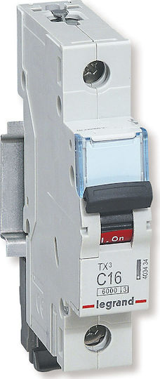 Legrand 1-Pole Automatic Circuit Breaker 16A 6kA Καμπύλης C 419202