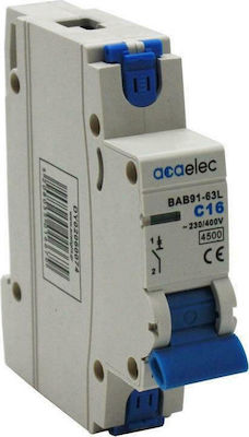 Aca 1-Pole Automatic Circuit Breaker 50A Καμπύλης D 6kA 230V DY02060496