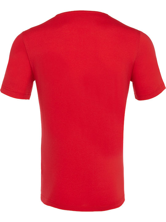 Macron Boost Hero Men's Athletic T-shirt Short Sleeve Red