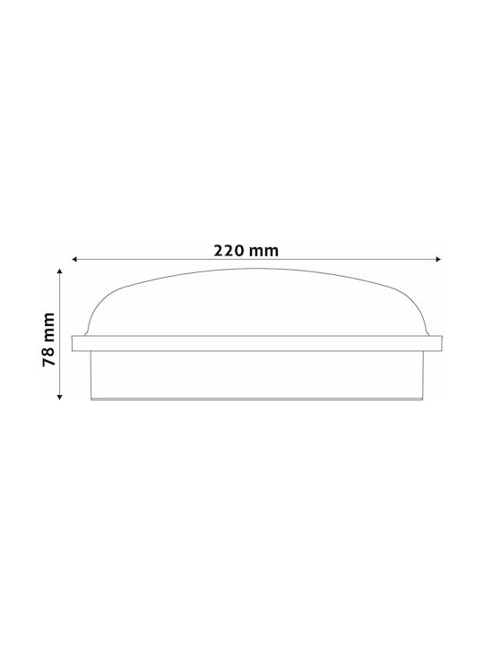 Avide ABBHL-R-20W-NW-BL Outdoor Ceiling Flush Mount with Integrated LED in Black Color 15.001.0216
