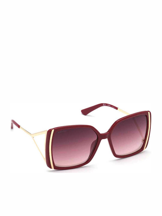 Guess Women's Sunglasses with Burgundy Frame and Burgundy Gradient Lens GU7751 69T