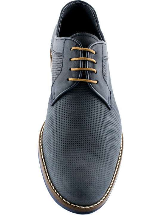 Men's Leather Casual Shoes Blue