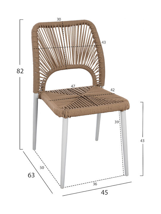 Garten- und Outdoor-Möbelsets Typsatz Speisesaal 5 Stück Weiß