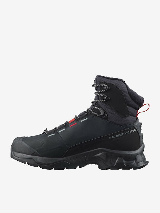 Salomon Quest Winter Thinsulate Men's Hiking Boots Black Goji Berry Monument