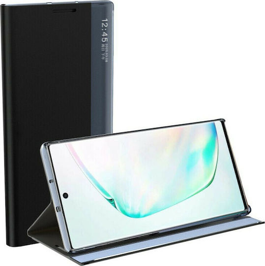 Hurtel Sleep Book Synthetic Leather Black (Redmi Note 10 / 10s / Poco M5s)