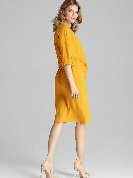 Figl M656 Midi Dress Yellow 129779