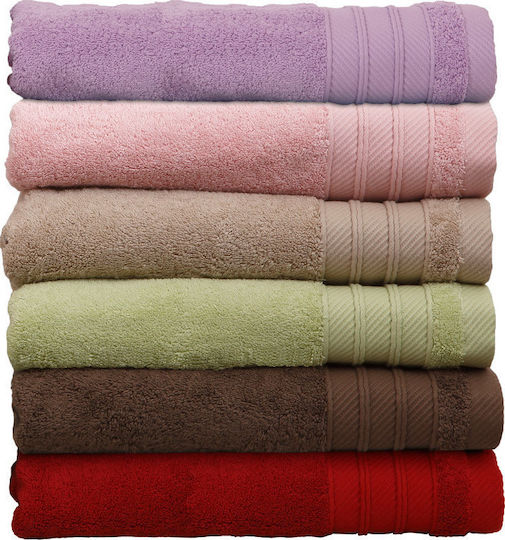 Anna Riska Σετ Πετσέτες Μπάνιου 3τμχ Soft Red Βάρους 600gr/m²