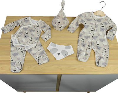 Bebe Stars Newborn Clothing Set Panda for Girl for 0-6 months 5pcs