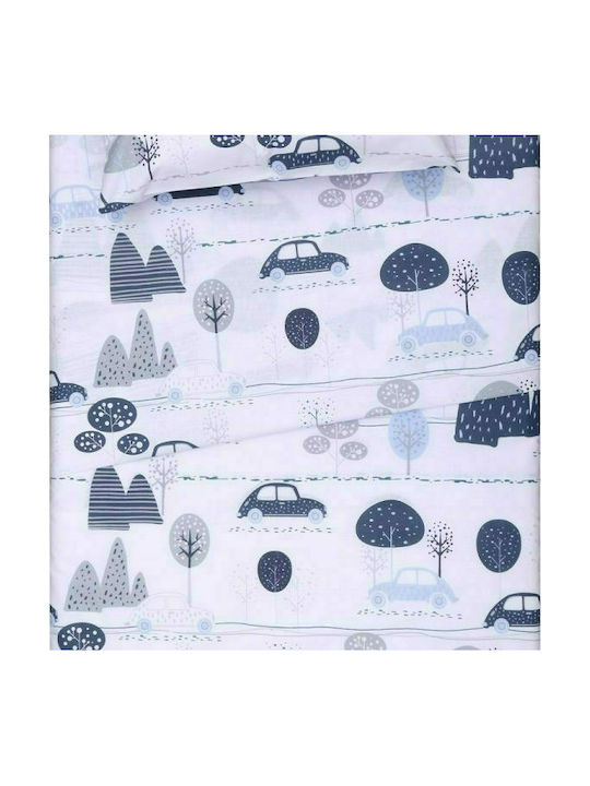 Viopros Baby Duvet Cover Set With Pillowcase Card Blue 647911 120x160cm