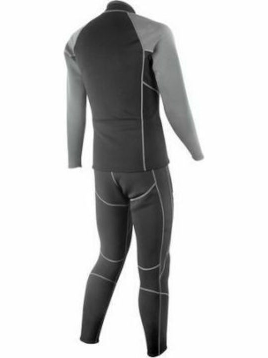 Aropec Aropec Taucherjacke mit Reißverschluss Schwarz / Grau 1.5mm