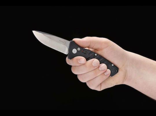 Boker Strike Droppoint Σουγιάς Αυτόματος Droppoint Μαύρο σε Θήκη