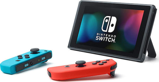 Nintendo Switch 32GB (2019 Edition) Red/Blue & Super Mario Odyssey