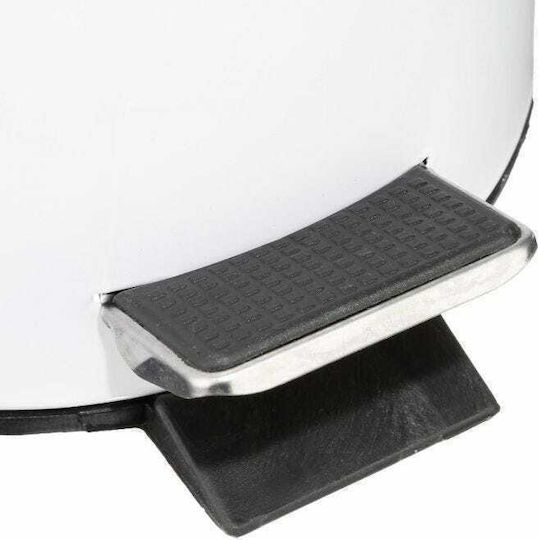 5Five 100132 105612 Metallic Bathroom Basket 3lt White