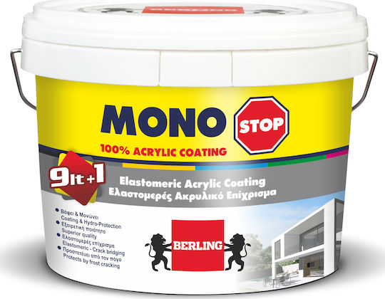 Berling Monostop Mat Пластмасов Боя Акрил Антиплесенов за Външен Употреба 9лт