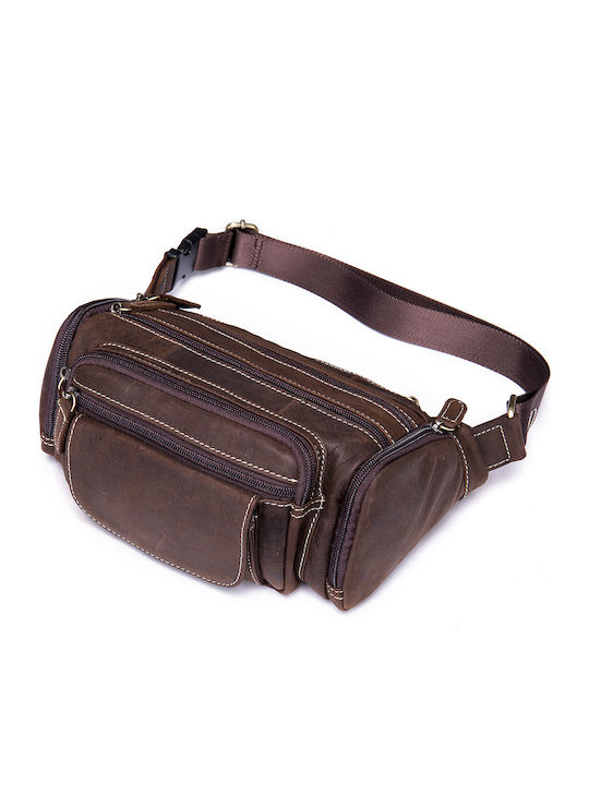 Cardinal Leather Waist Bag Dark Brown