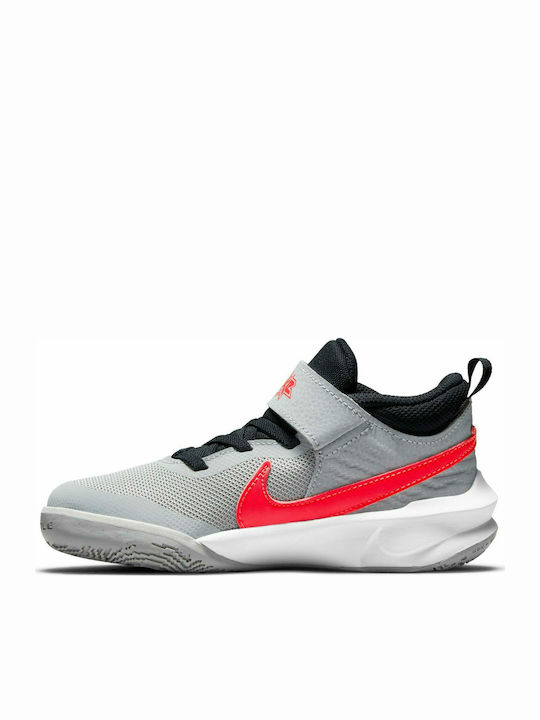 Hustle Hustle 10 Kids Sports Shoes Running with Hoop & Loop Closure Gray