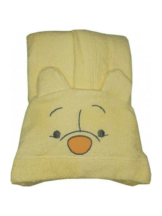 Beboulino Παιδικό Μπουρνούζι Pooh Yellow με Κουκούλα