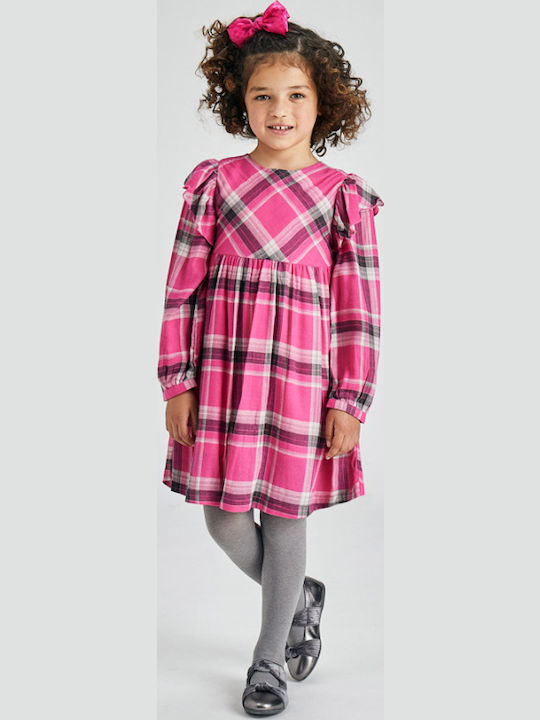 Kinderkleid Langärmelig Geprüft Fuchsie