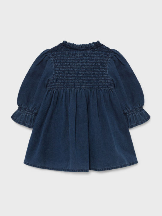 Mayoral Mädchen Kleid Denim Langärmelig Blau