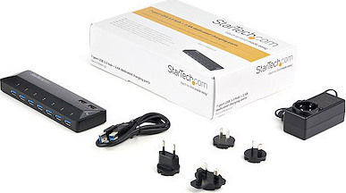 StarTech USB 3.0 7 Port Hub with USB-A Connection & Charging Port and External Power Supply (ST93007U2C)