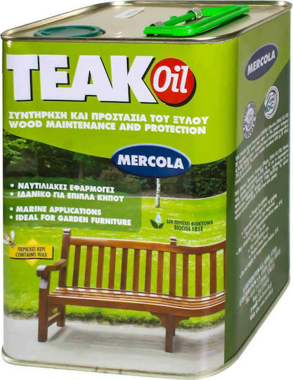 Mercola Teak Oil Διαλύτου Άχρωμο Ματ 2.5lt