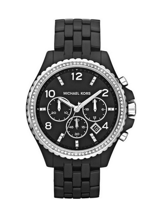 Michael Kors Watch Chronograph with Black Ceramic Bracelet