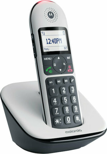 Motorola CD5001 Ασύρματο Τηλέφωνο με Ελληνικό Μενού Γκρι
