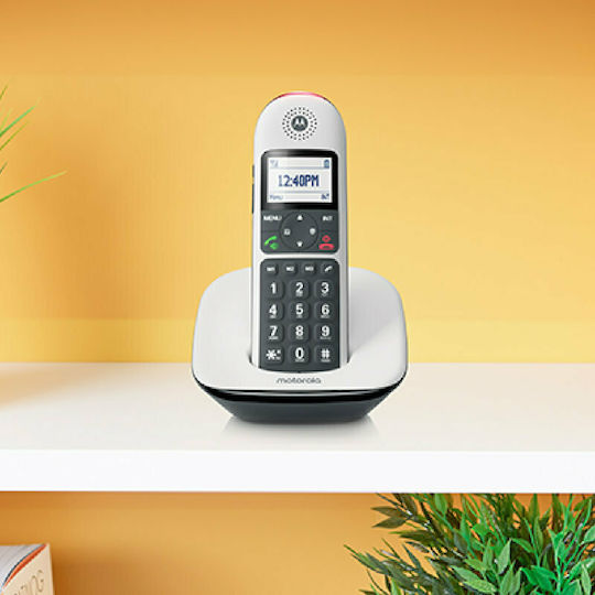 Motorola CD5001 Ασύρματο Τηλέφωνο με Ελληνικό Μενού Γκρι