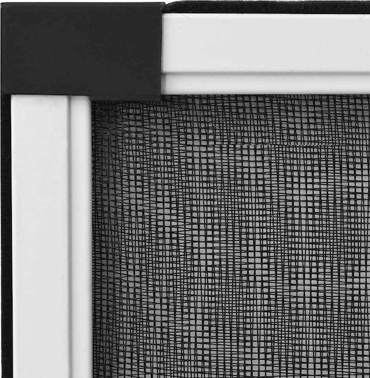 vidaXL Σίτα Παραθύρου Συρόμενη από Fiberglass Μαύρη με Πλαίσιο 50x143cm