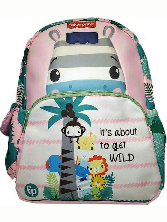 Fisher Price Zebra Born to be Wild School Bag Backpack Kindergarten in Green color 12lt