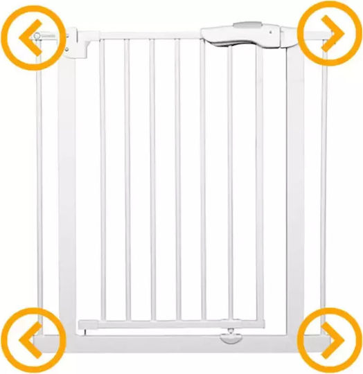 Lionelo Truus Slim Led Πτυσσόμενη Πόρτα Ασφαλείας από Μέταλλο σε Λευκό Χρώμα 105x77εκ.
