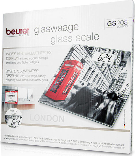 Beurer Digital Badezimmerwaage in Farbe Mehrfarbig London 75626