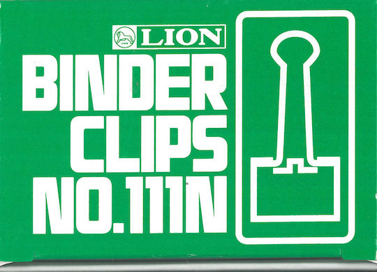 Lion Metallic Clips No111 25mm Gray 10pcs