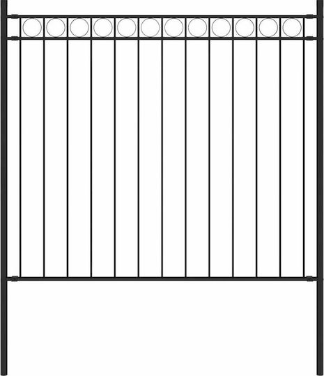 vidaXL Metallzäune in Schwarz Farbe 80cm x 1.7m