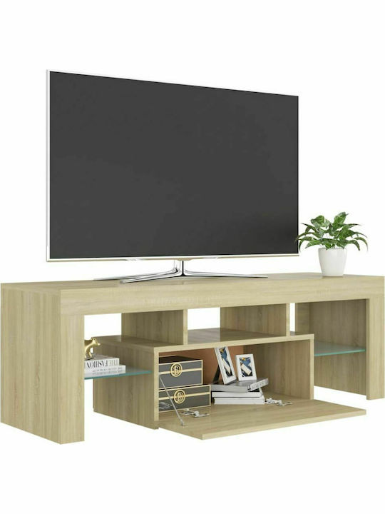 TV Stand with LED Lighting Sonoma M120xD35xH40cm