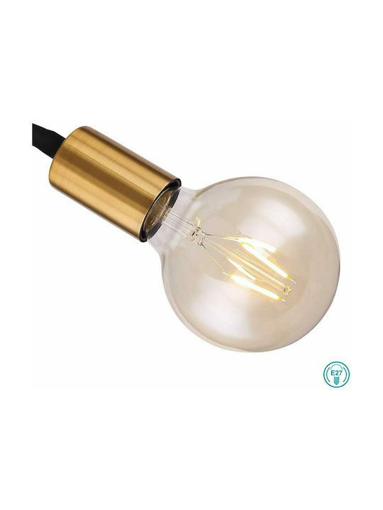 Globo Lighting Eddy Vintage Lamp Wall with Socket E27 and Switch Gold 30cm