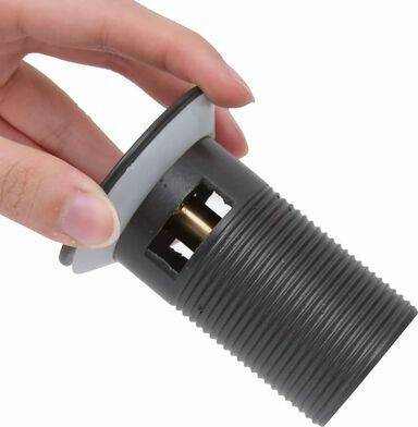 vidaXL Kupfer Ventil Spülbecken mit Überlauf, Ausgang 40mm und Größe 6.4x6.4cm Gray