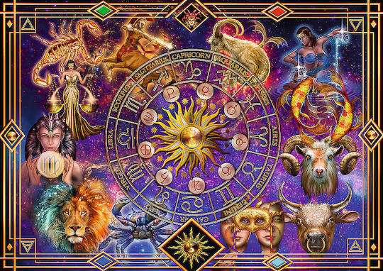 Spiral Zodiac Signs Puzzle 2D 1040 Pieces