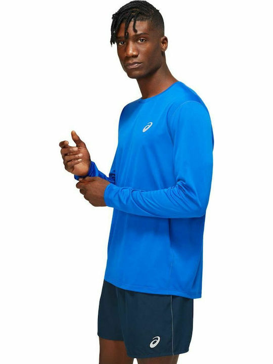 Core Long Sleeve Athletic Blouse Blue